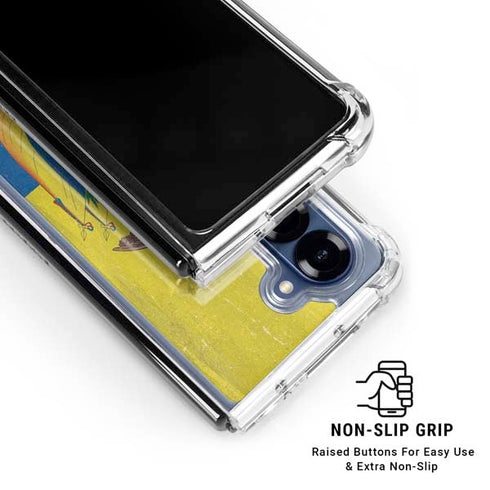 Ecuador Flag Distressed Galaxy Z Fold6 Clear Case